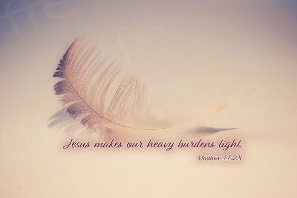 "Jesus Makes Our Heavy Burdens Light" - Gallery Wrapped Canvas Print