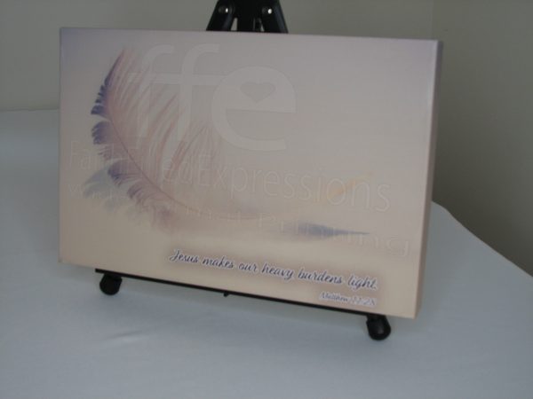 "Jesus Makes Our Heavy Burdens Light" - Gallery Wrapped Canvas Print - Image 2